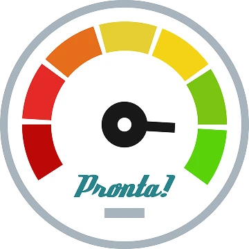 Medidor de energia indicando que está pronto para usar, com cores verde, amarelo, laranja e vermelho em um fundo branco. Ideal para temas de prontidão e eficiência.